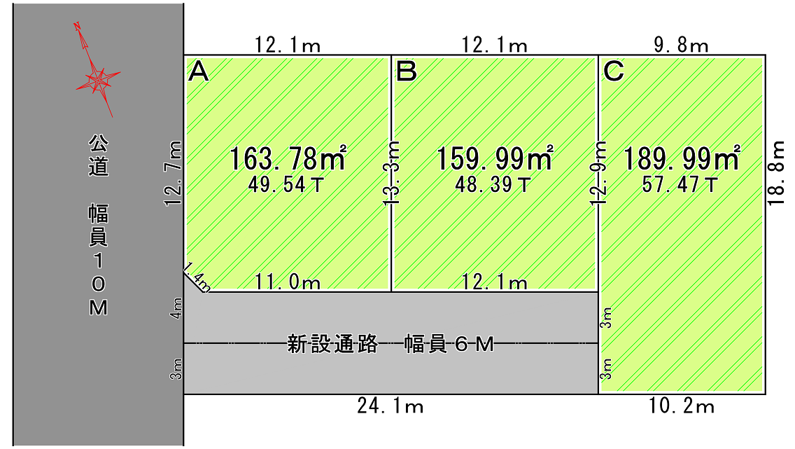 裏慈恩寺区画図